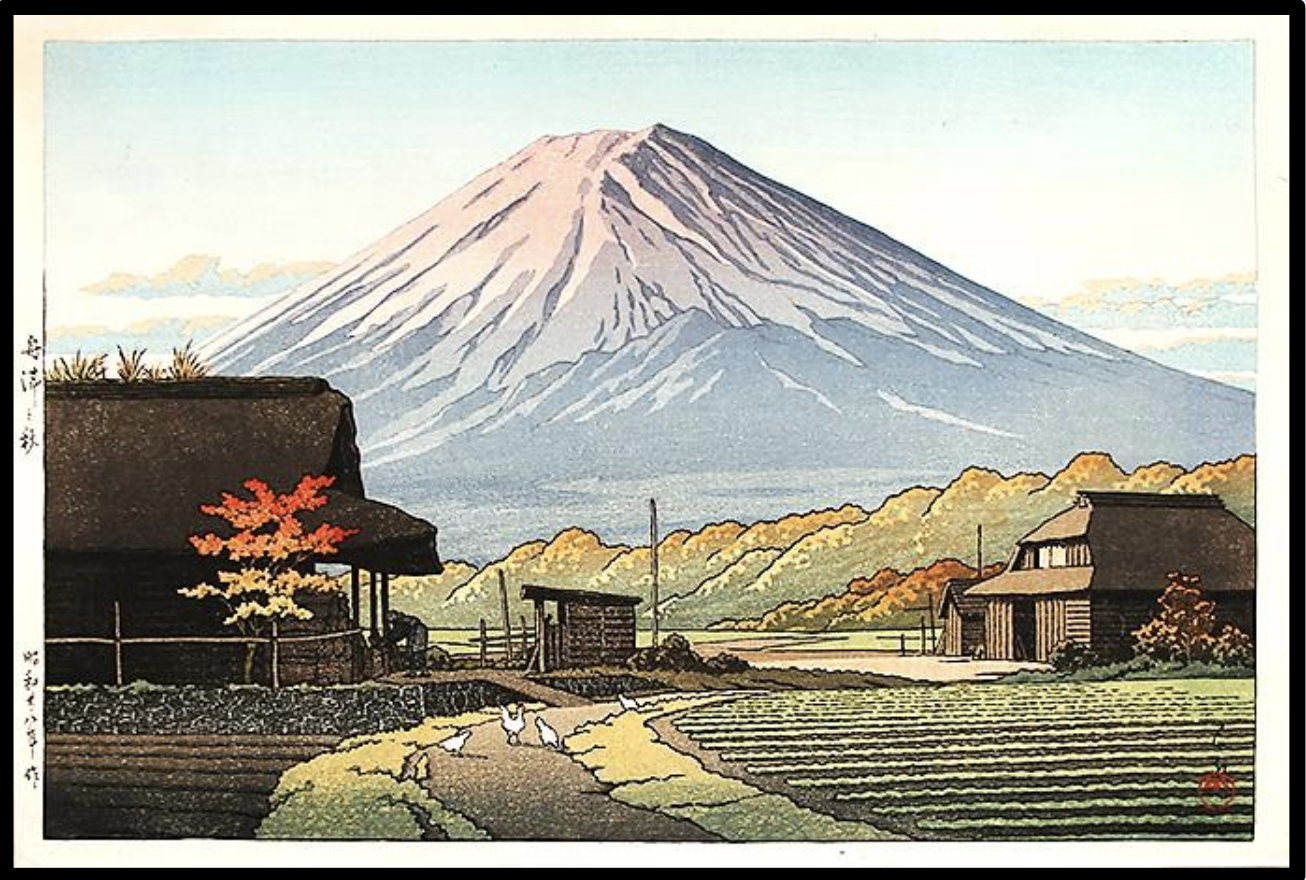 Seiwa-Kai Newsletter Issue 62 Cover Artwork - Kawase Hasui: Autumn at Funatsu