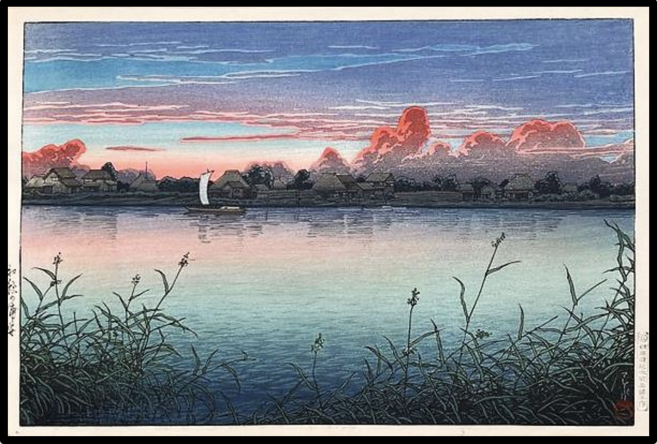 Seiwa-Kai Newsletter Issue 74 Cover Artwork - Kawase Hasui: Early Autumn in Urayasu
