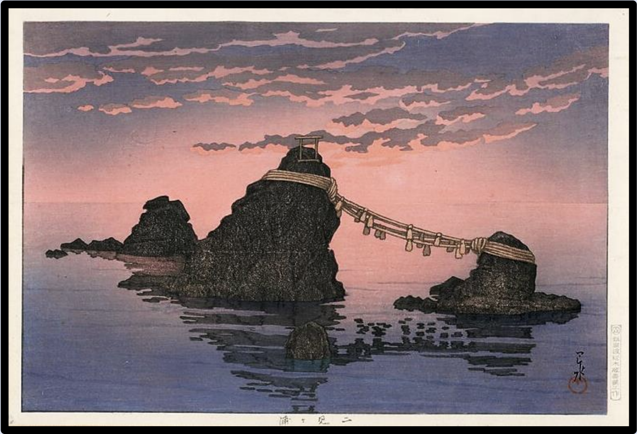 Seiwa-Kai Newsletter Issue 65 Cover Artwork - Kawase Hasui: Futamigaura Beach
