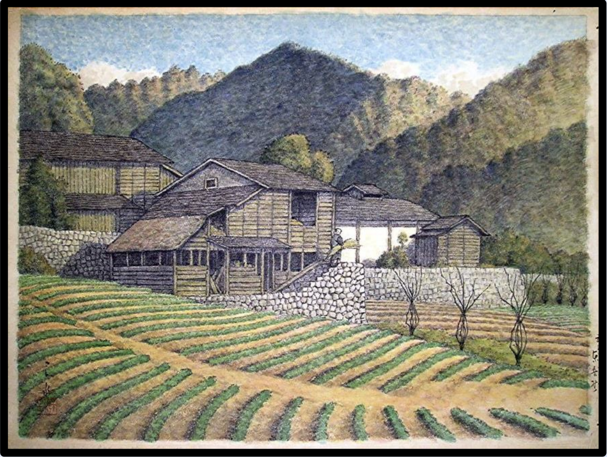 Seiwa-Kai Newsletter Issue 47 Cover Artwork - Kawase Hasui: Preparatory Watercolor for Woodblock Print